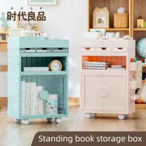 2-styles Movable Bookshelf Storage 2-styles Movable Bookshelf Storage High appearance transparent multi-layer trolley,for students store books
