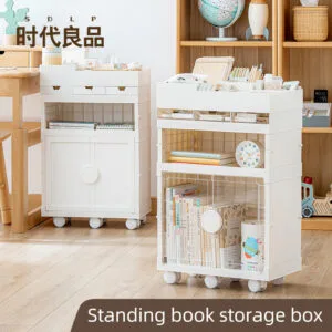 New in 2025 Bookshelf Storage Large capacity, high appearance plastic trolley multi-layer book storage shelf