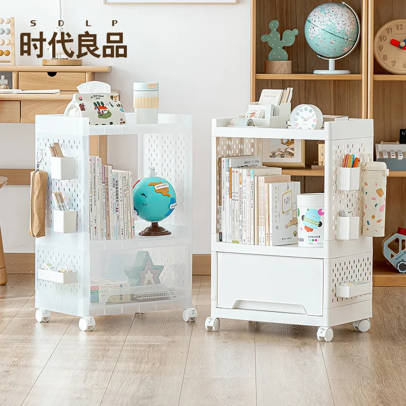 Multi-Tier Bookshelf Storage 3-specifications book plastic large capacity mobile small cart storage shelf desk under storage and organization shelf