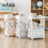 4-wheels Bookshelf Storage Plastic storage shelf with hole board for placing books and landing multi-function trolley